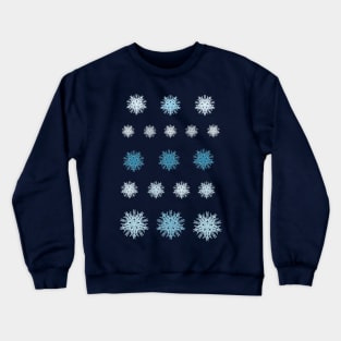 Seasonal Holiday Snowflake Pattern Crewneck Sweatshirt